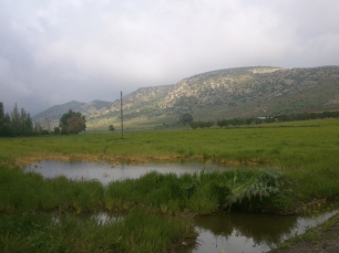 Sierras y campos de cultivo en Aldea del Rey, el paisaje que enmarca la historia del término y sus aprovechamientos.