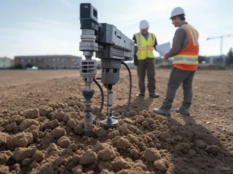 Inspección de suelo geológico