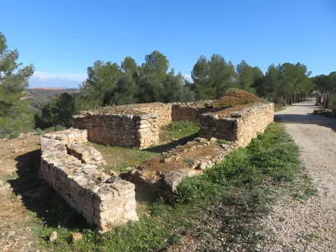 Restos del poblado ibérico del Castellet de Banyoles, otro capítulo arqueológico del municipio, declarado Monumento Histórico-Artístico en 1978.